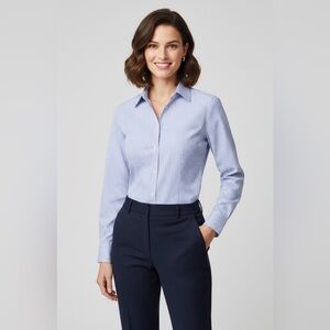 Thomas Pink Light Blue Striped Button-Down Shirt